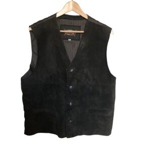 Vintage Brown Suede Leather Vest Medium